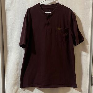Wrangler Burgundy Short Sleeve Tee